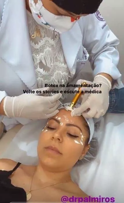 Andressa Ferreira colocando botox após seu parto
