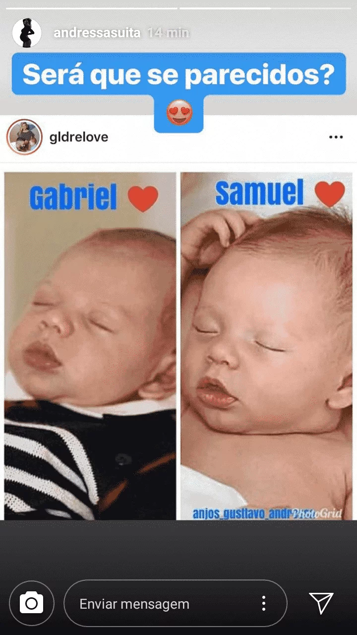 A semelhança de Gabriel e Samuel é muito grande.