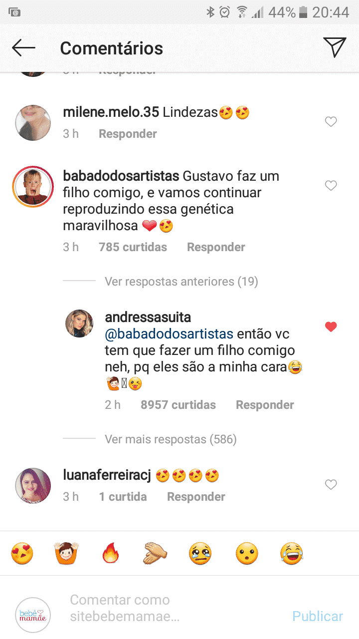 Andressa Suita responde fã de Gusttavo Lima