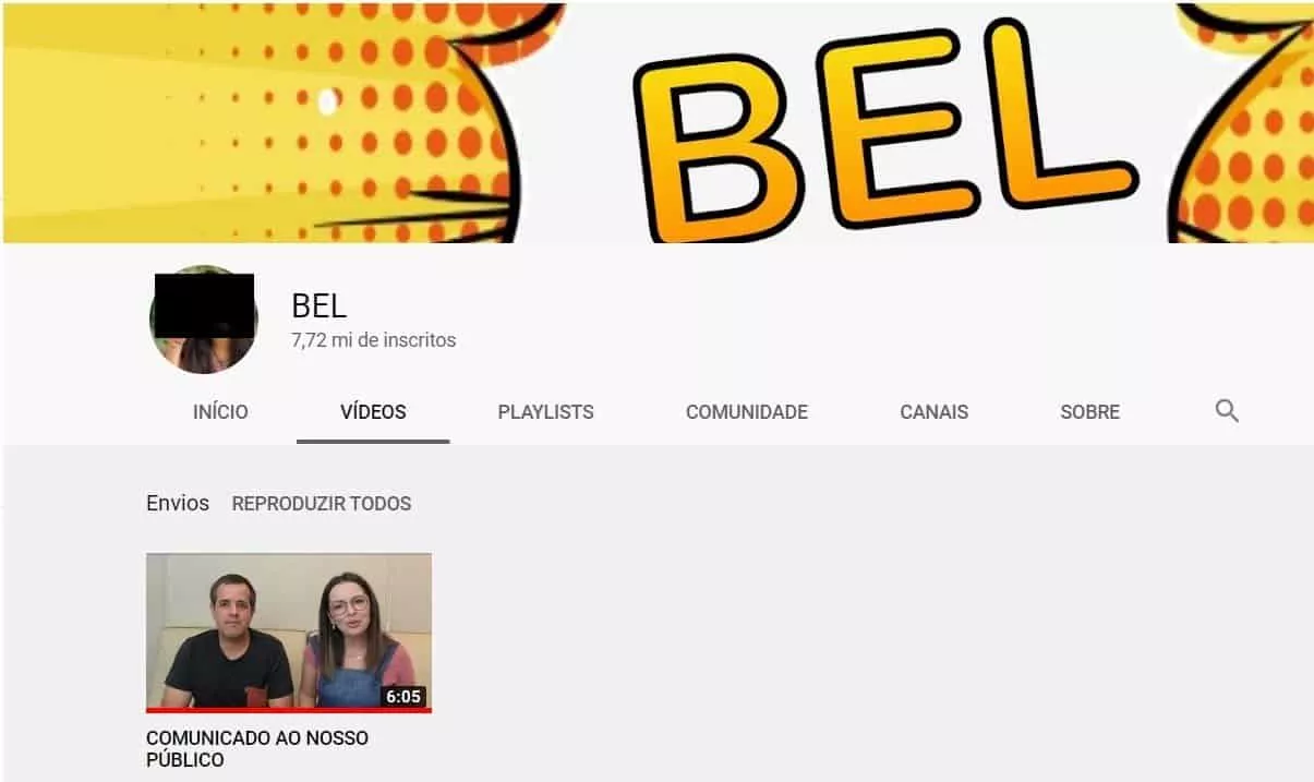 Canal Bel para Meninas com seus vídeos arquivados