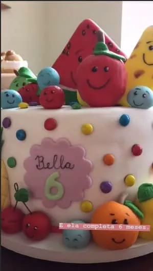 O bolo da festa da Bella 