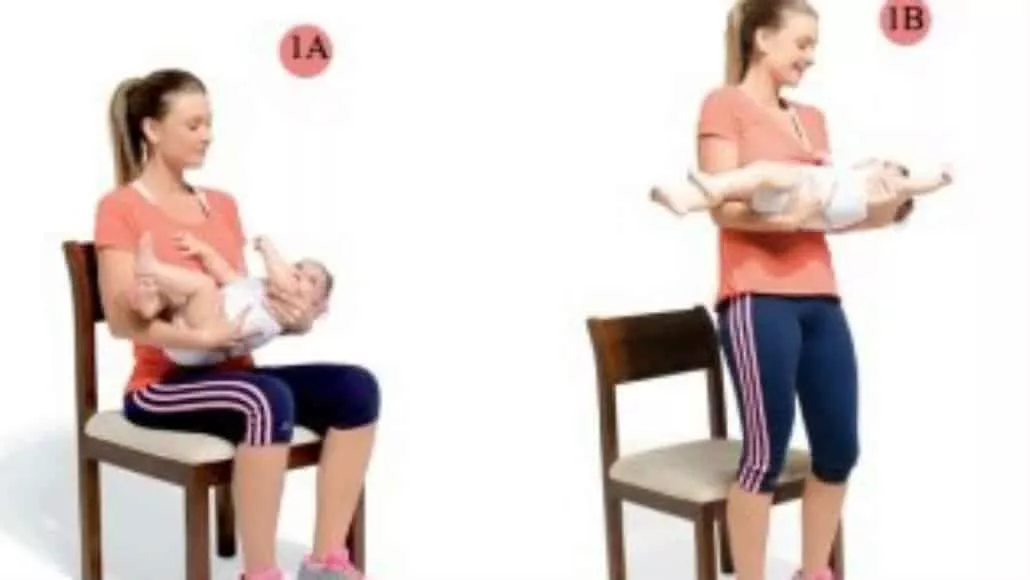 Inclua os pequenos nos exercícios para a mãe de bebê