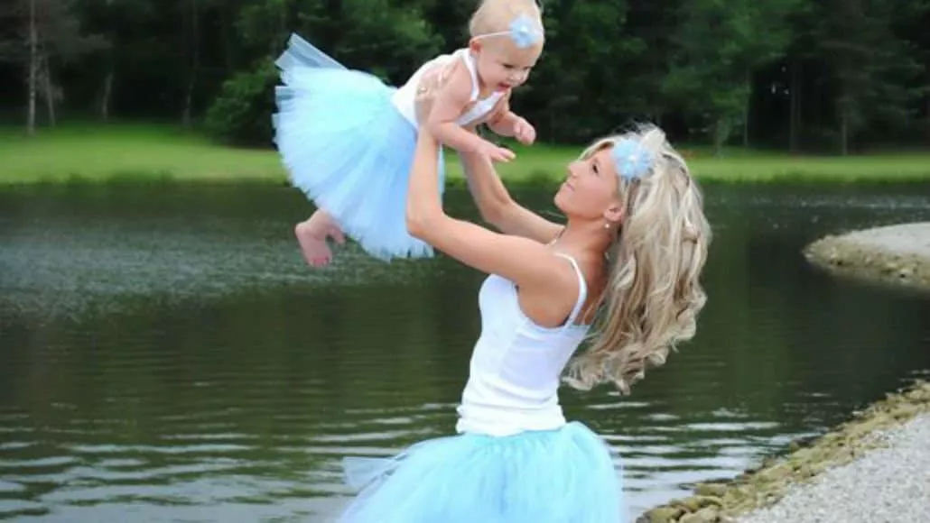 Mãe e bebê bailarinas