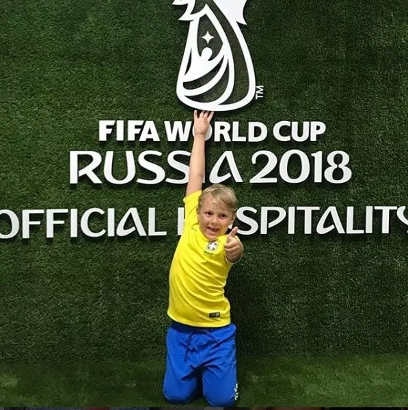 Davi Lucca está acompanhando a Copa bem de perto junto com Neymar Jr