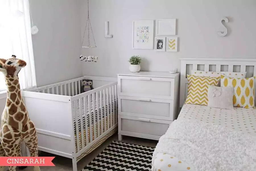 Incluir o berço fora do quarto de bebê é mais fácil com tons neutros no ambiente