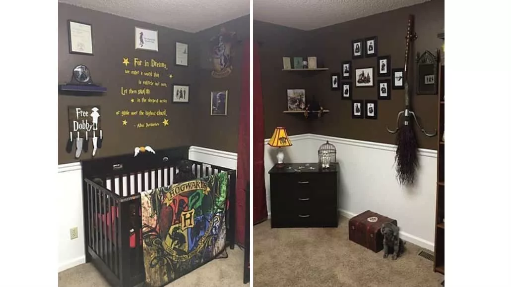 Olha que graça estes detalhes do quarto de bebê com o tema Harry Potter