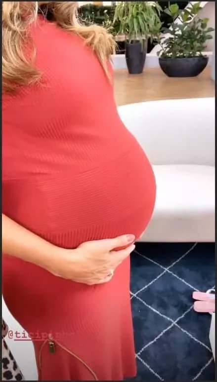Ana Hickmann mostrou a barriga de grávida de Ticiane Pinheiro