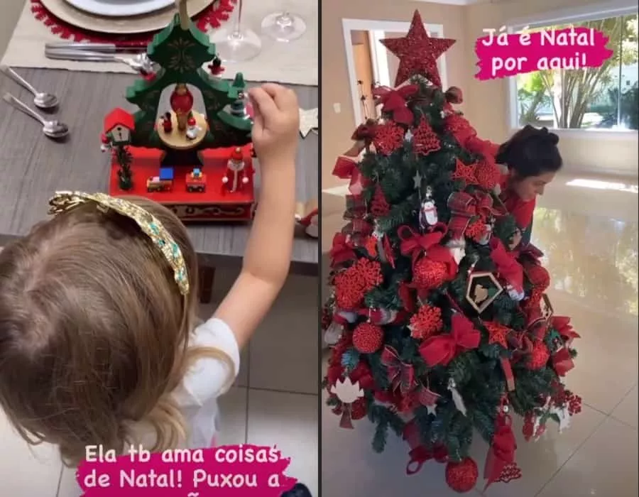 Decoração de Natal na casa de Thaís Fersoza