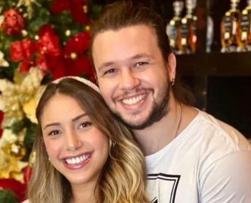 Bruno do KLB e a namorada Maria Luiza Prange oficializaram sua união