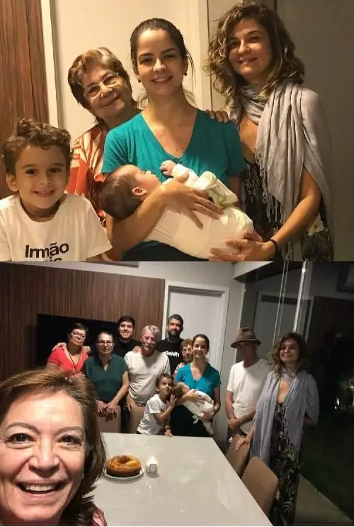Maria Cecília e Rodolfo comemoram 2 meses do bebê em família