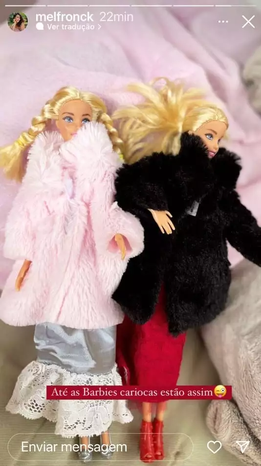 Algumas bonecas de Nina, primogênita de Mel Fronckowiak e Rodrigo Santoro