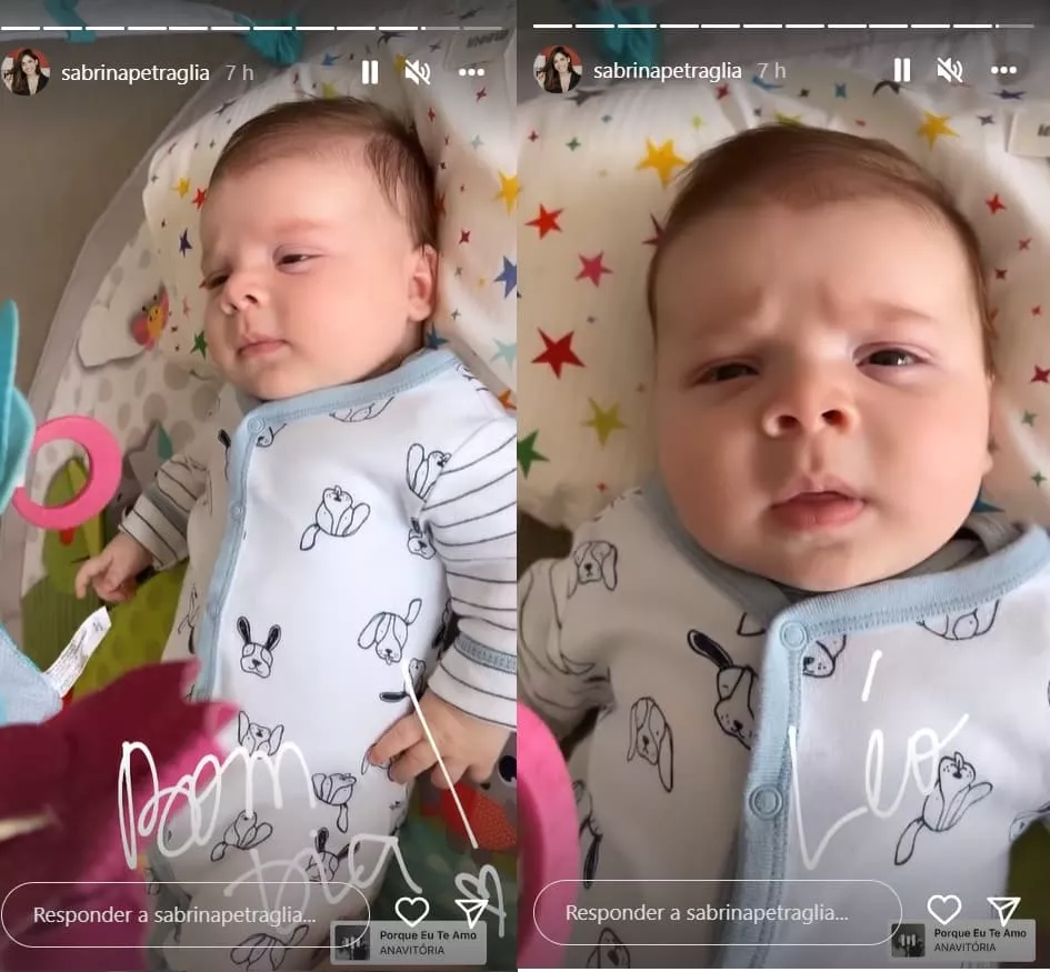 Sabrina Petraglia mostra seu bebê de 2 meses em momento raríssimo e surpreende