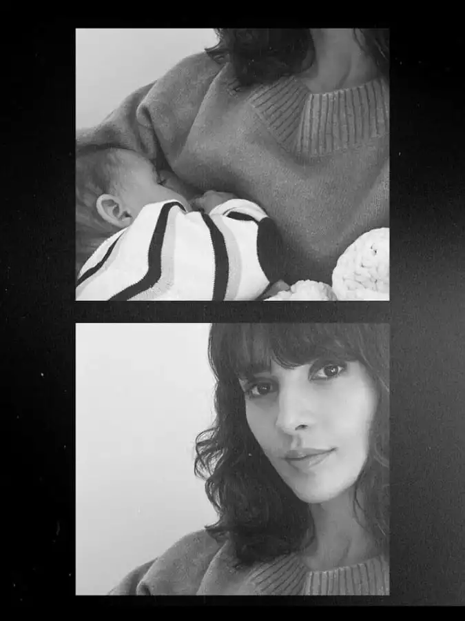 A influenciadora Monica Benini em um lindo momento com sua bebê com Junior Lima