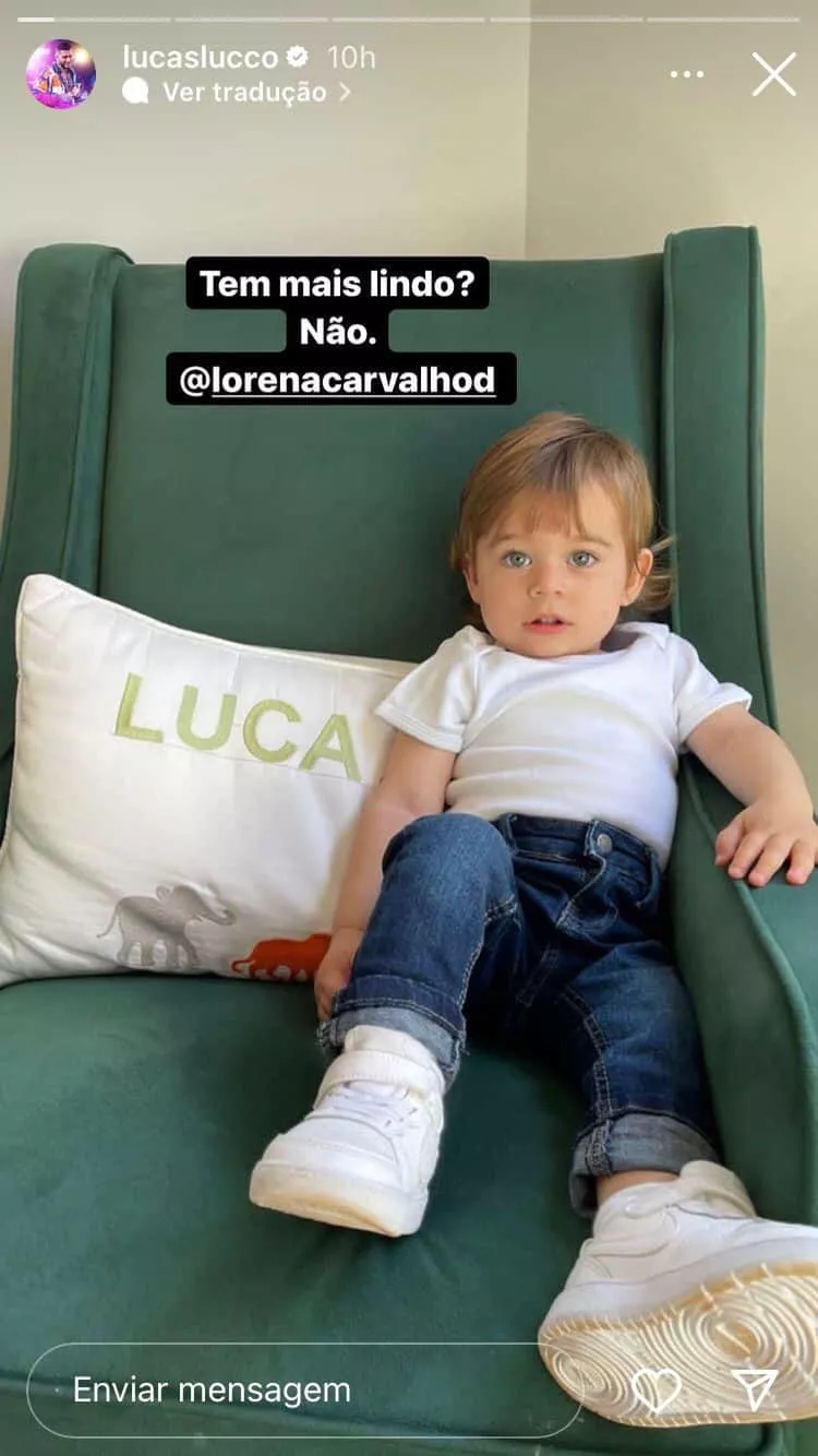 Lucas Lucco mostra seu filho com Lorena Carvalho e se declara