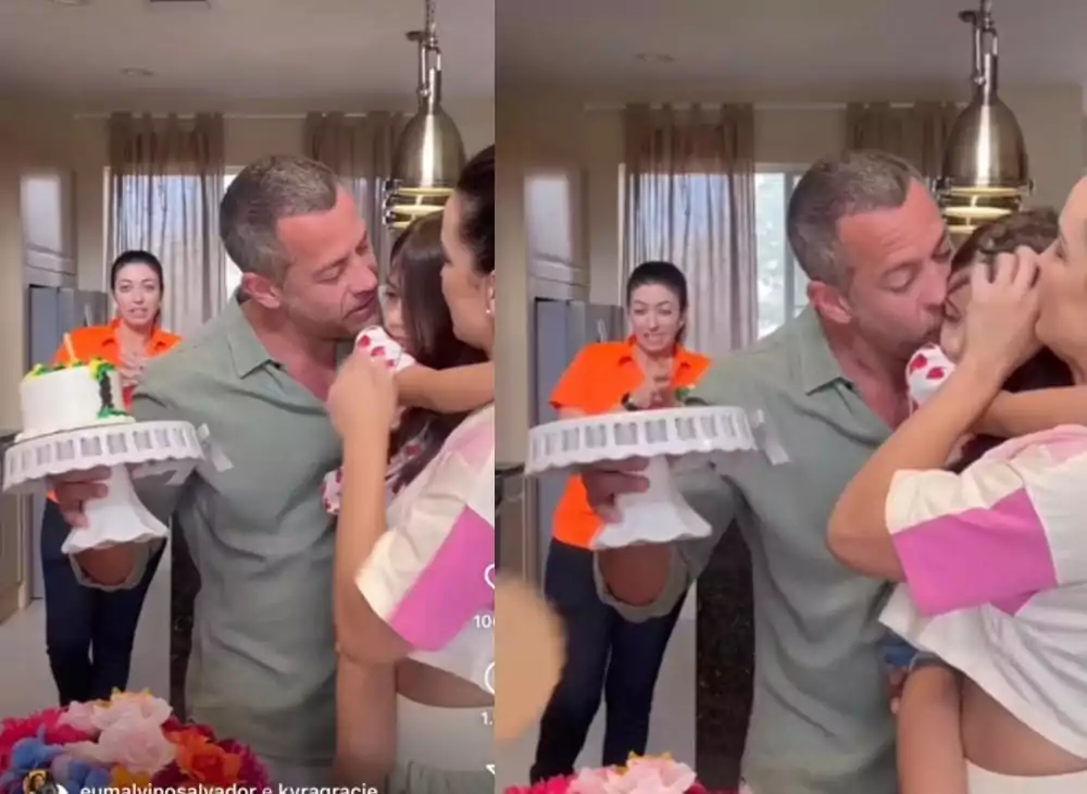 Malvino Salvador mostra momento que derruba o bolo no aniversário da filha
