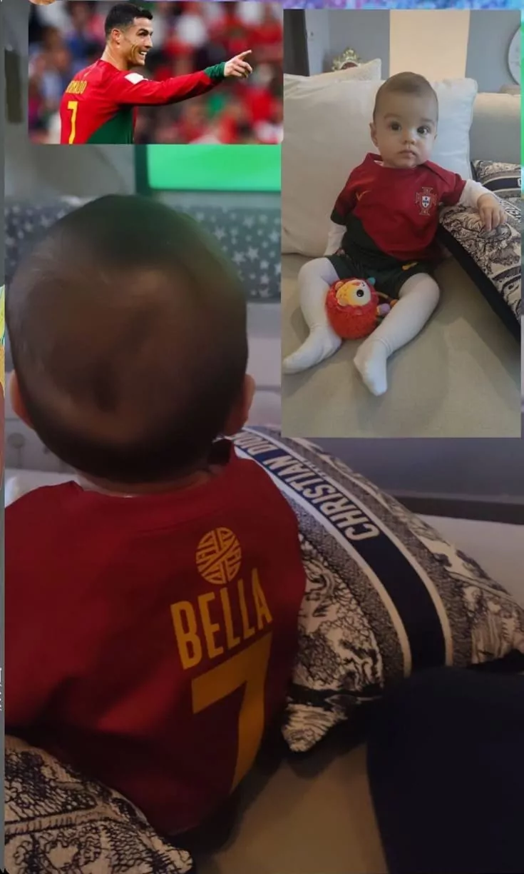 Bebê de Cristiano Ronaldo surge em raríssima aparição