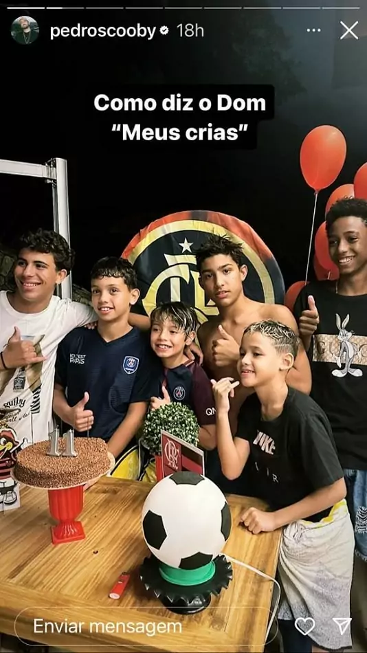 Dom, filho de Luana Piovani e Pedro Scooby, ganhou uma 2ª festa de aniversário com os amigos