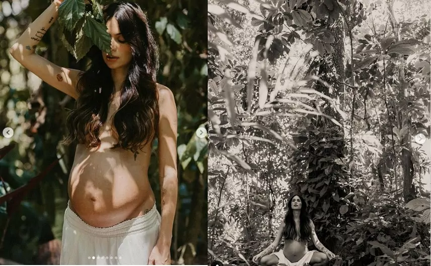 na reta final da gravidez Thaila Ayala posa em gestante na floresta e impressiona 
