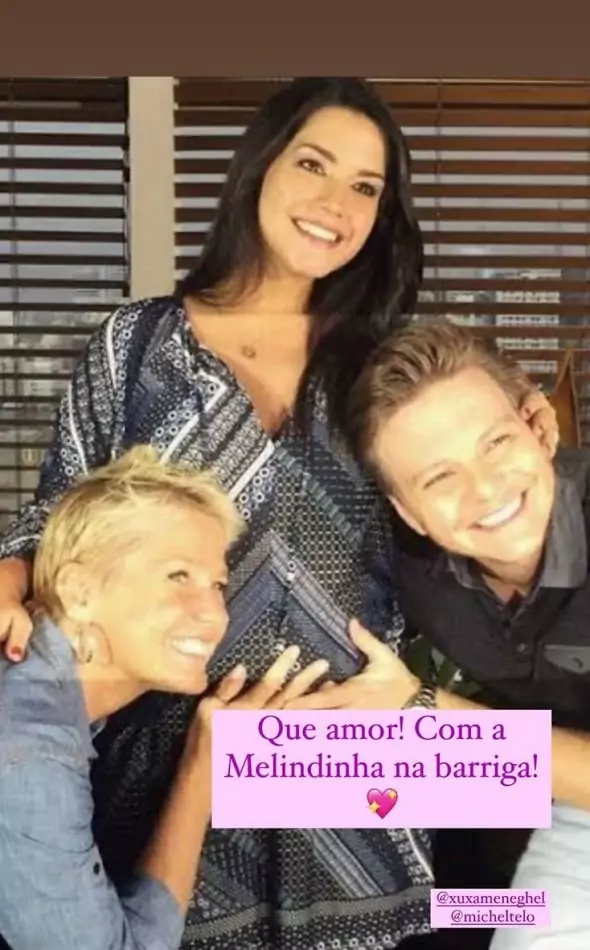 Thaís Fersoza ganhou o carinho do marido e da amiga do casal, a apresentadora Xuxa 