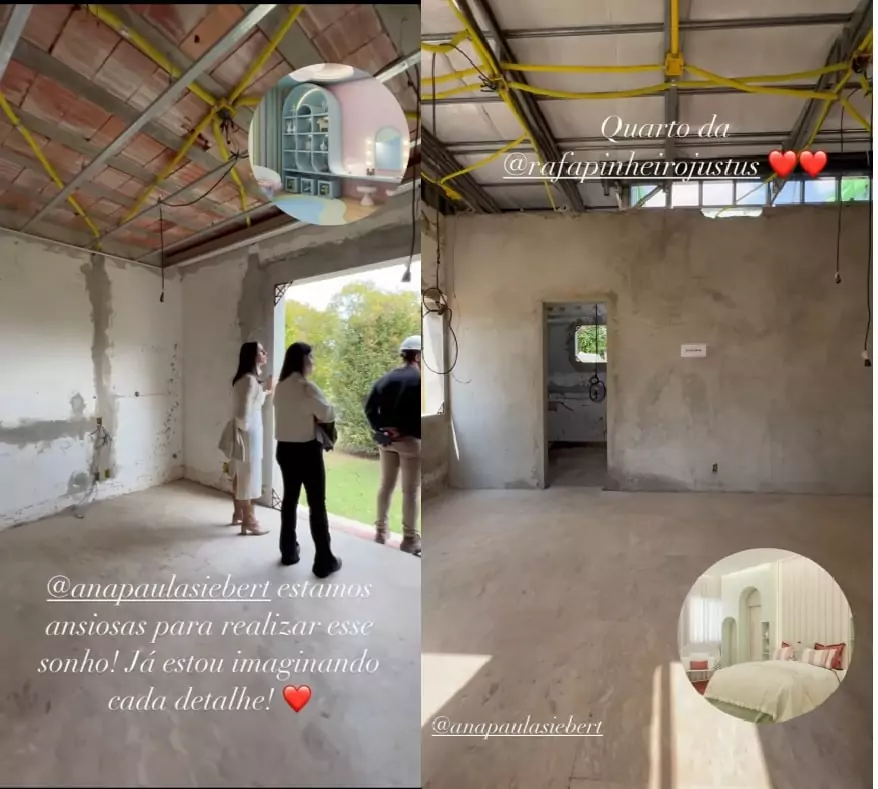Esposa de Roberto Justus mostra detalhes dos novos quartos das filhas dele na sua fazenda e surpreende 
