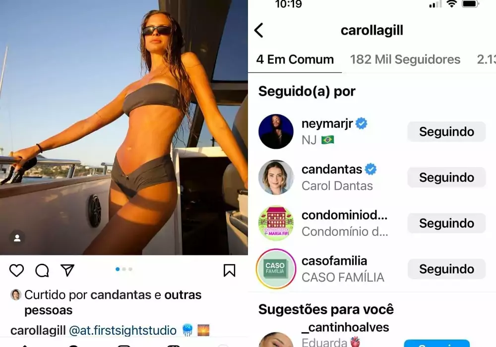 Carol Dantas tem um relacionamento com a suposta amante de Neymar
