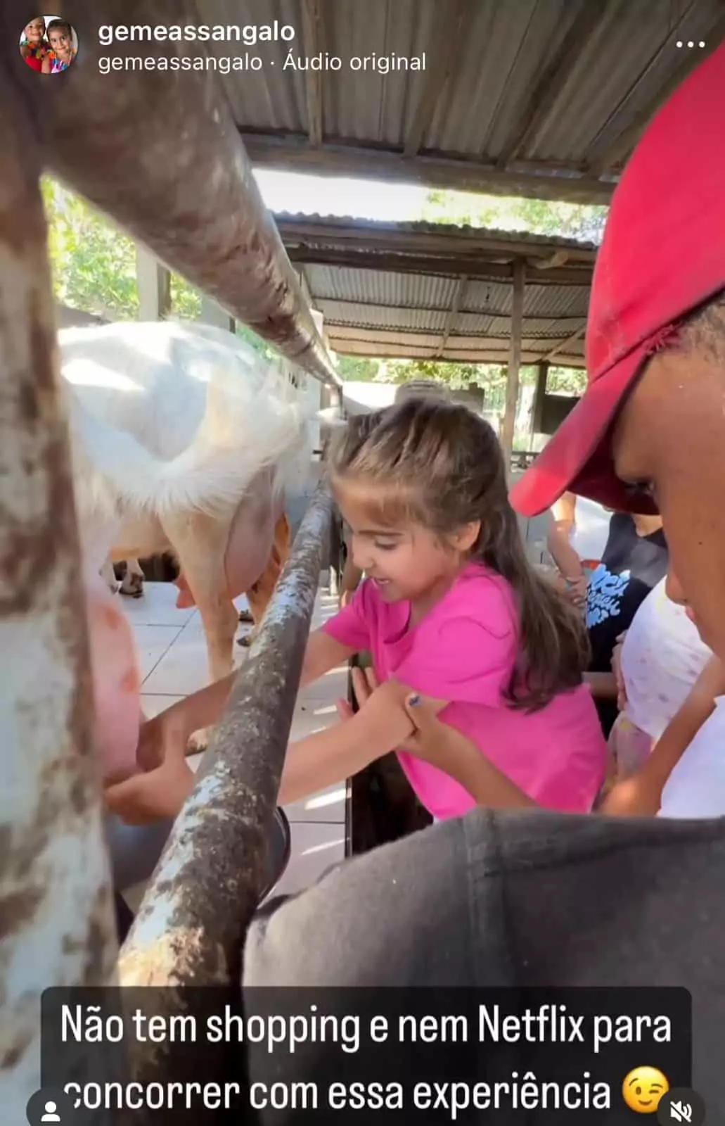 Filha de Ivete Sangalo, Marina, surge fazendo atividades em fazenda