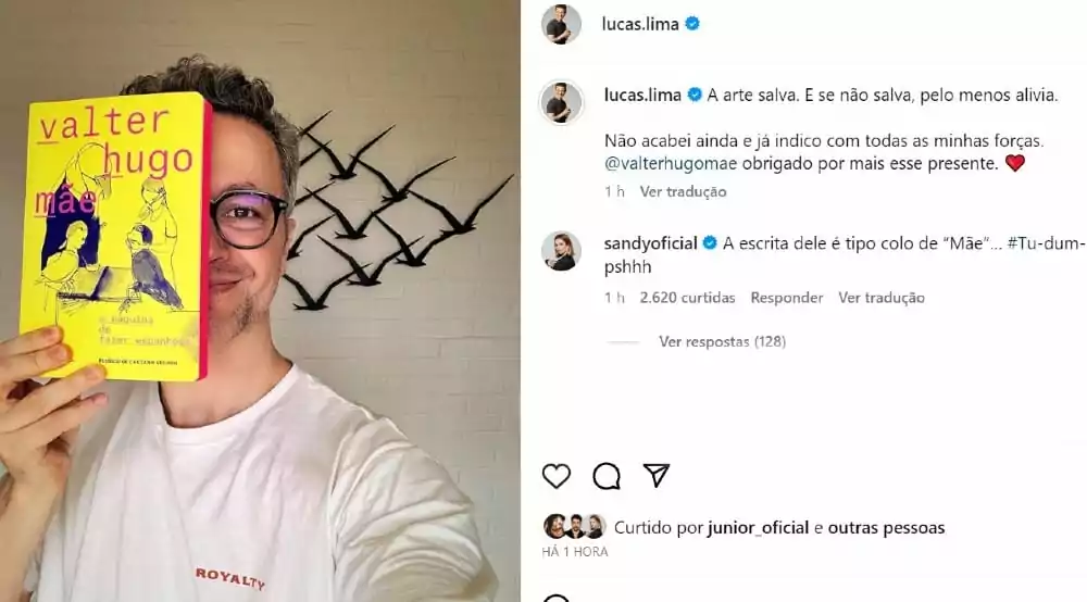 Lucas Lima refletiu e Sandy o respondeu