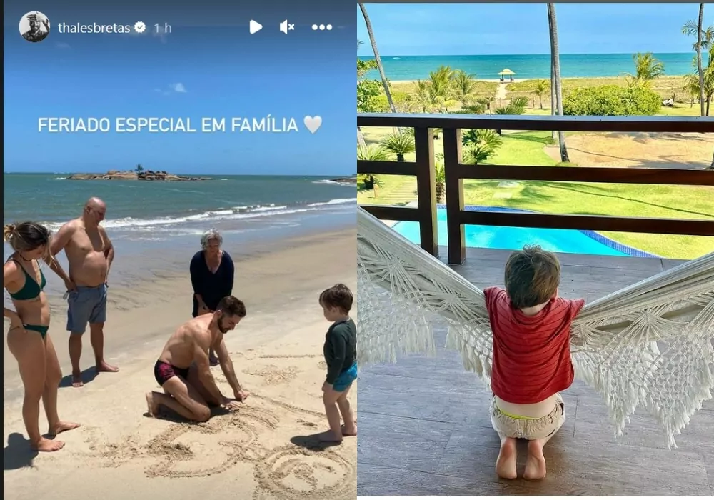 Thales curte férias com os filhos com Paulo Gustavo