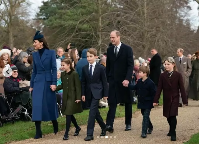 Kate Middleton celebrando o Natal em família