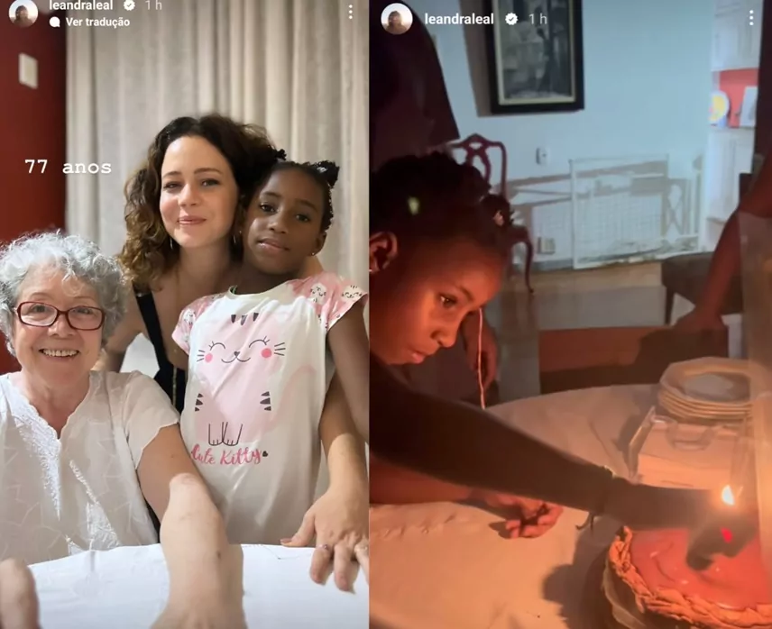 Leandra Leal celebra o aniversário de sua mãe com sua filha e se declara e surpreende 