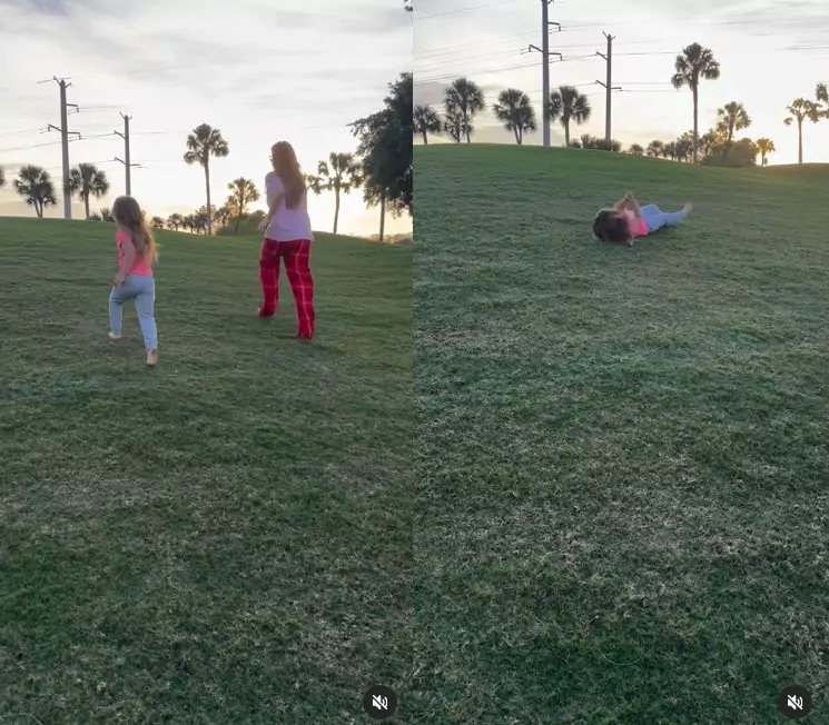 Claudia Leitte surge com sua filha se divertindo na grama em parque e impressiona 
