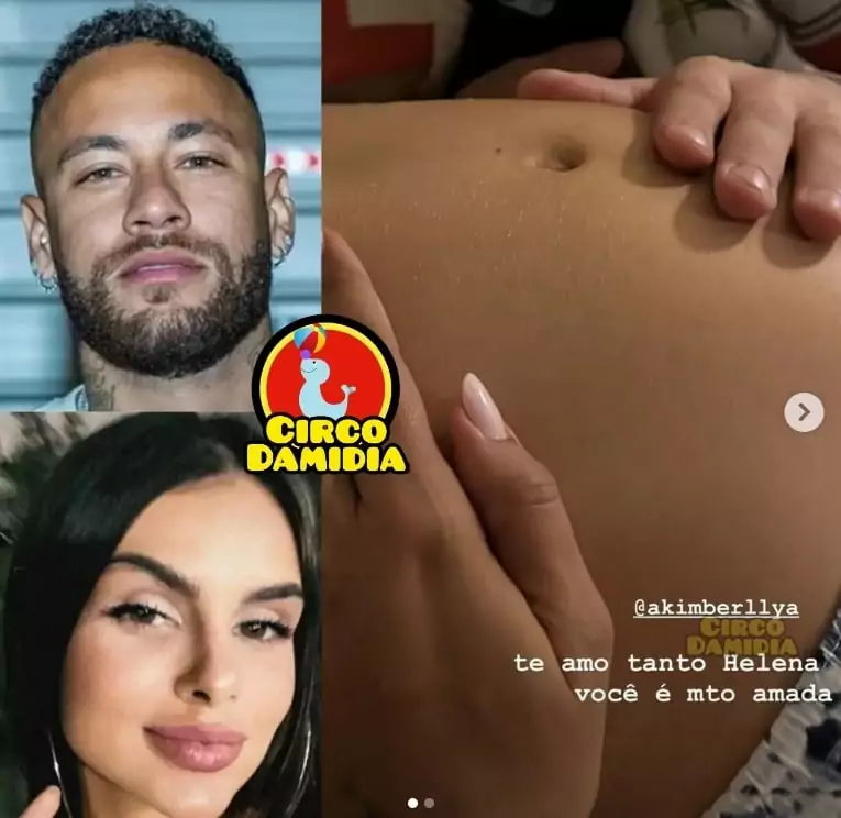 Modelo grávida de Neymar Jr contou o nome da filha