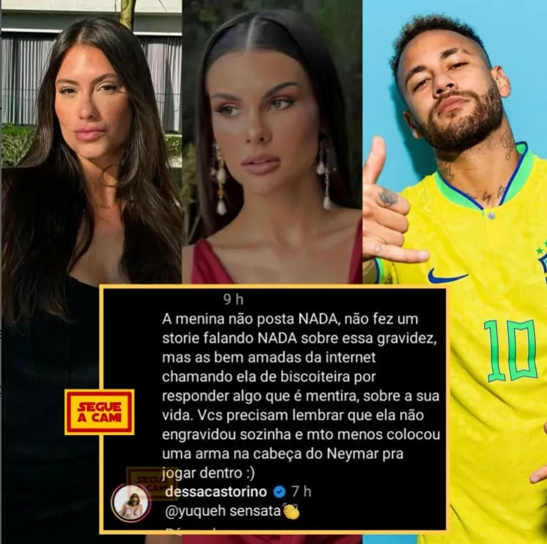 Amiga de modelo grávida de Neymar Jr falou a respeito