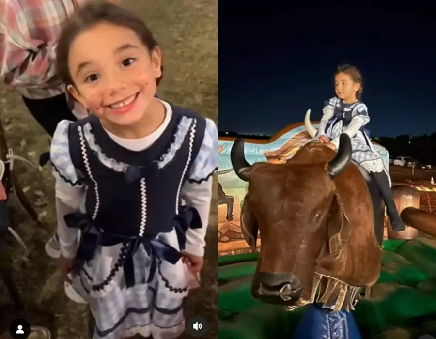 Filha de Ticiane Pinheiro na festa junina