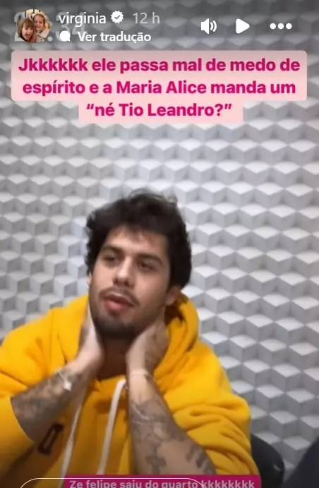 Zé Felipe falou sobre conversa que a filha teve com Leandro