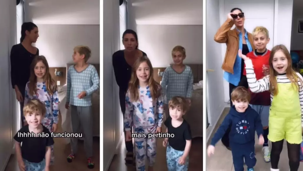 Tamara, ex de Kayky Brito, mostra momento divertido com os filhos