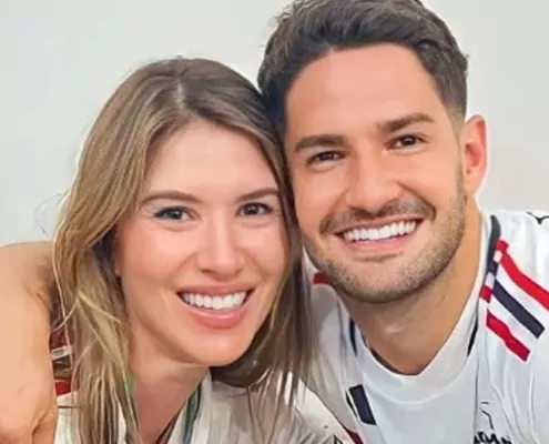 Alexandre Pato e Rebeca Abravanel encantaram com o filho