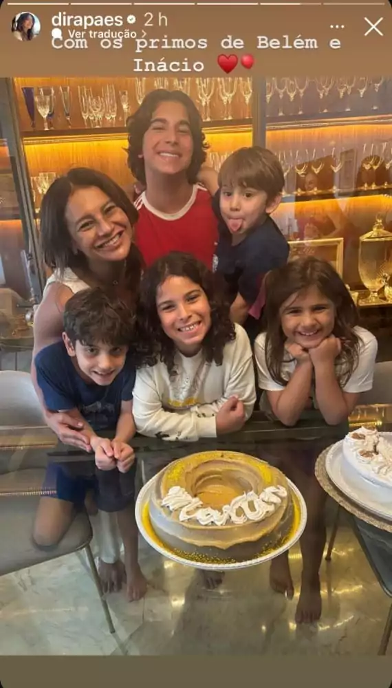 Dira Paes mostra a festinha de 9 anos do filho mais novo