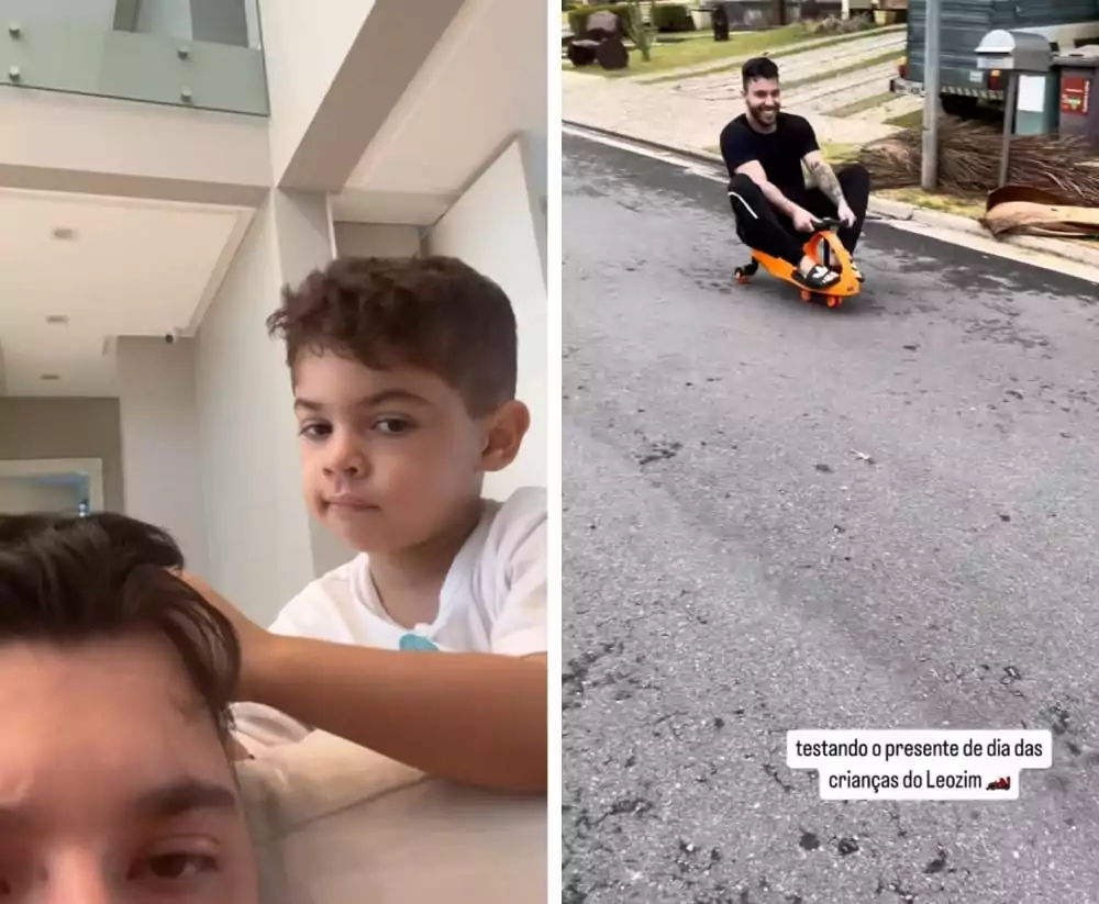 Murilo mostrou o presente de Dia das Crianças de seu filho com Marília Mendonça