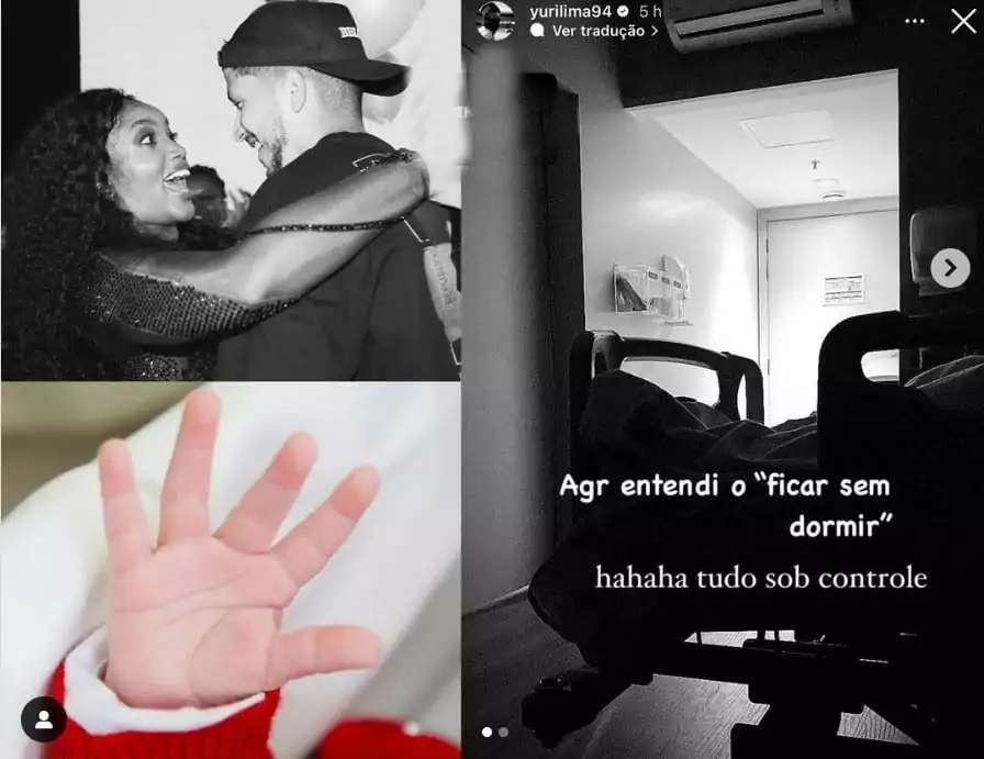 Yuri Lima exibindo quarto de maternidade da filha com Iza