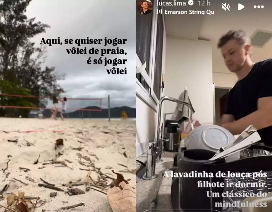 Lucas Lima exibiu a rotina com o seu filho