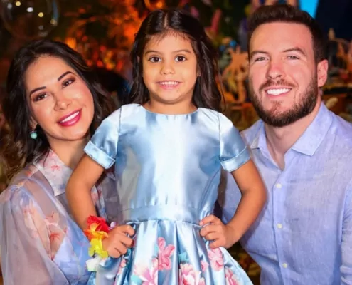 Maíra Cardi e Thiago Nigro celebraram os 6 anos de Sofia