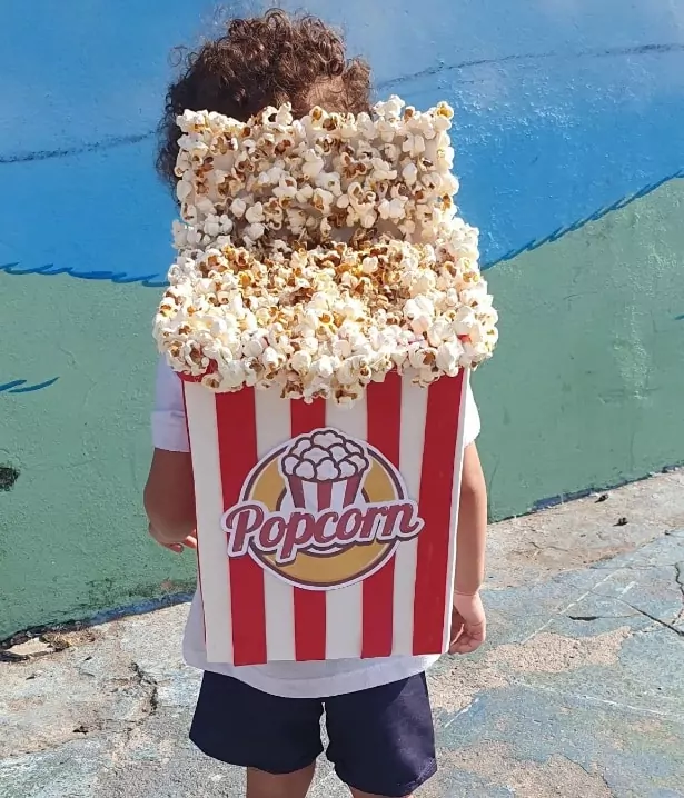 Mochila de pipoca é uma ideia incrível