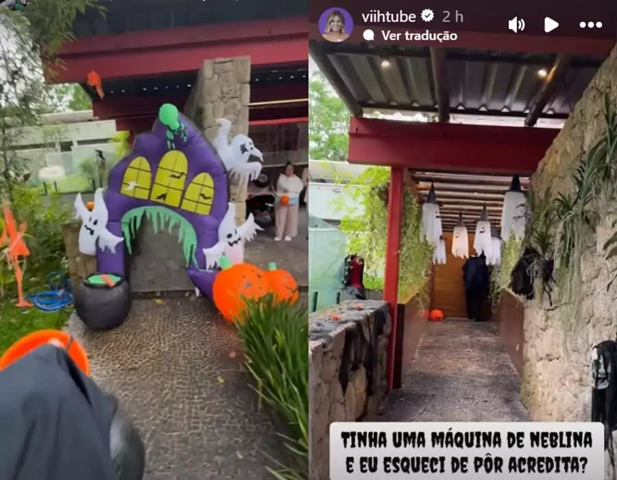 Mansão de Viih Tube e Eliezer está decorada para a festa