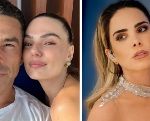 Isis Valverde mostra filho de Wanessa Camargo com roupa dela