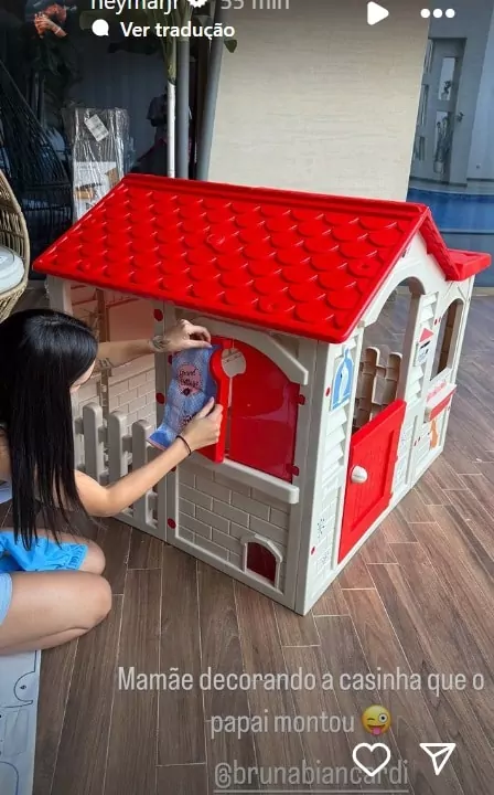 Neymar Jr montou esta casinha de brinquedo para a filha