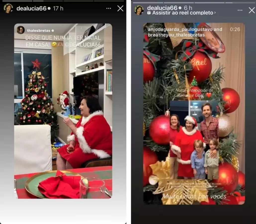 Mãe de Paulo Gustavo surge de Mamãe Noel com os netos