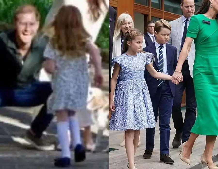 A filha do príncipe Harry com roupa parecida com a da filha do príncipe William