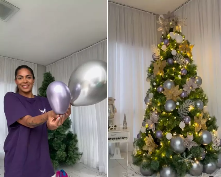 Tays Reis faz decoração diferente da sua árvore de Natal e resultado impressiona