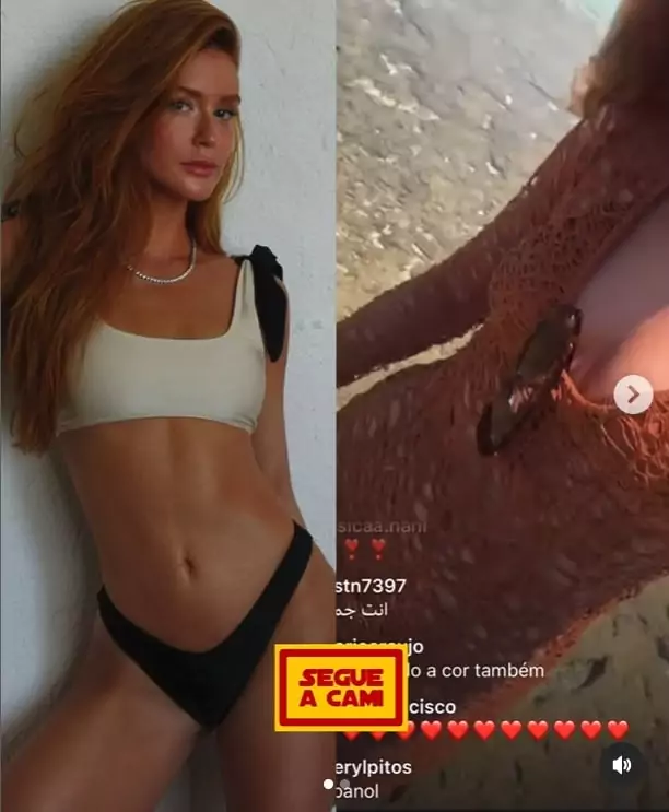 Marina Ruy Barbosa respondendo que não está grávida em um vídeo